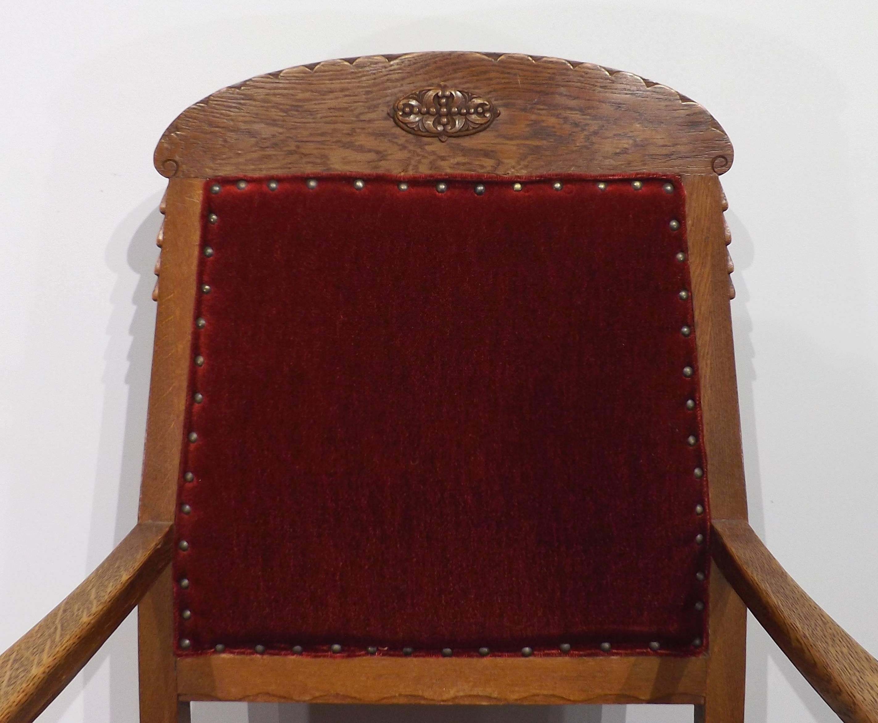 Amsterdam Modernist Armchair, circa 1905 In Good Condition For Sale In Charlevoix, MI