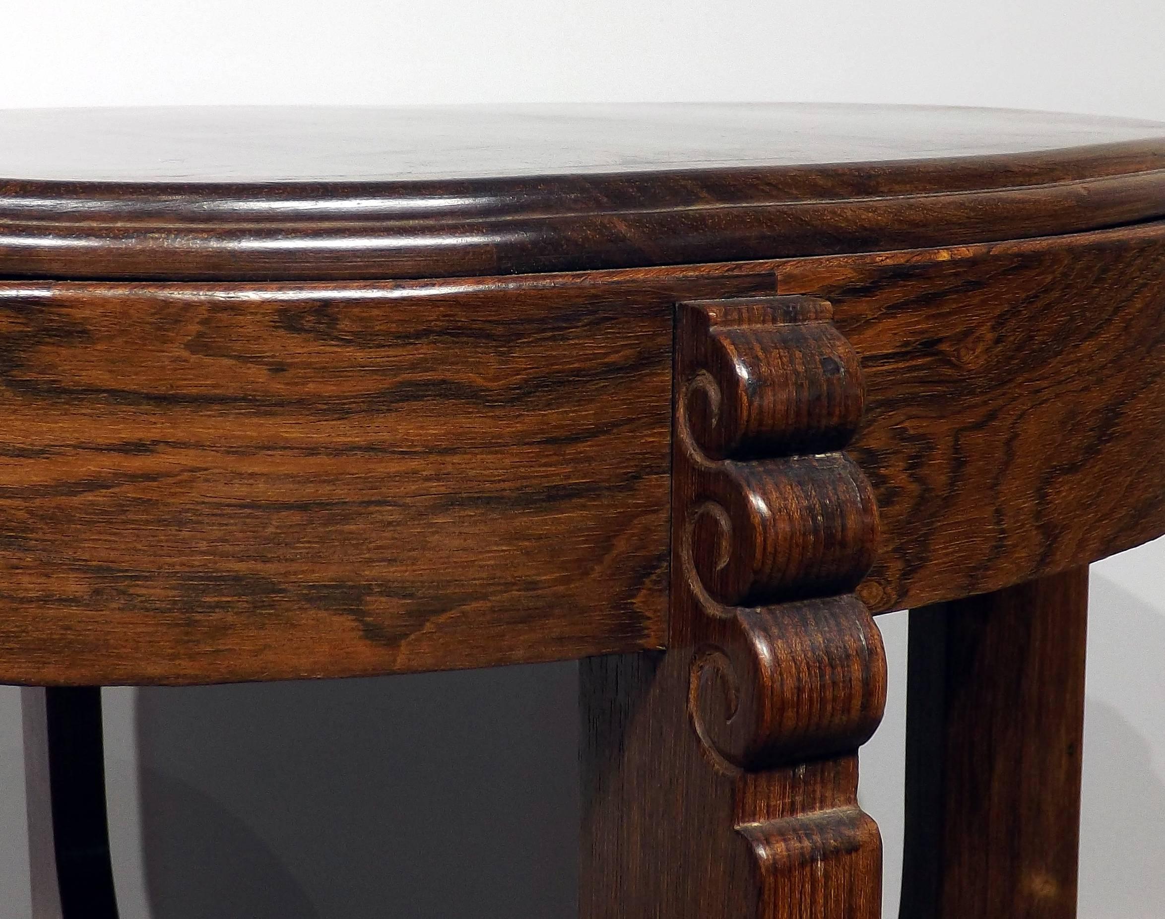 Carved Fine Quality Amsterdam Modernism Side Table, circa 1910