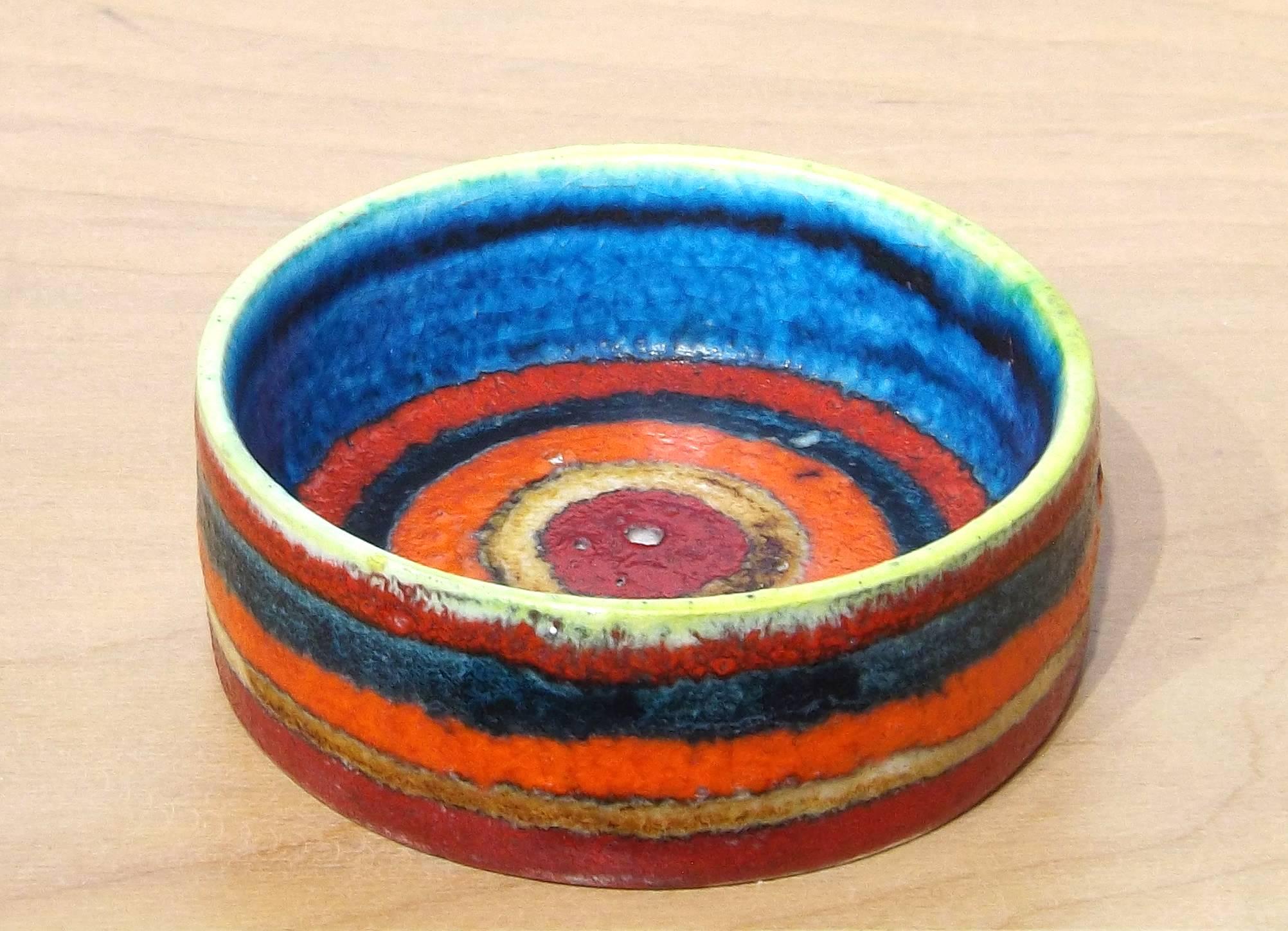Guido Gambone Colorful Bowl In Excellent Condition In Charlevoix, MI