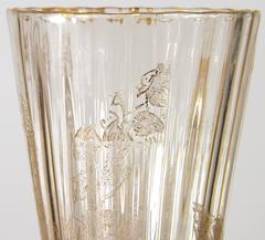 Intaglio Gilt Decorated Emile Gallé Cabinet Vase, circa 1880