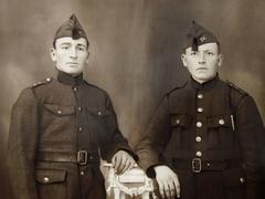 1923 Belgian Soldiers Enlarged Photograph