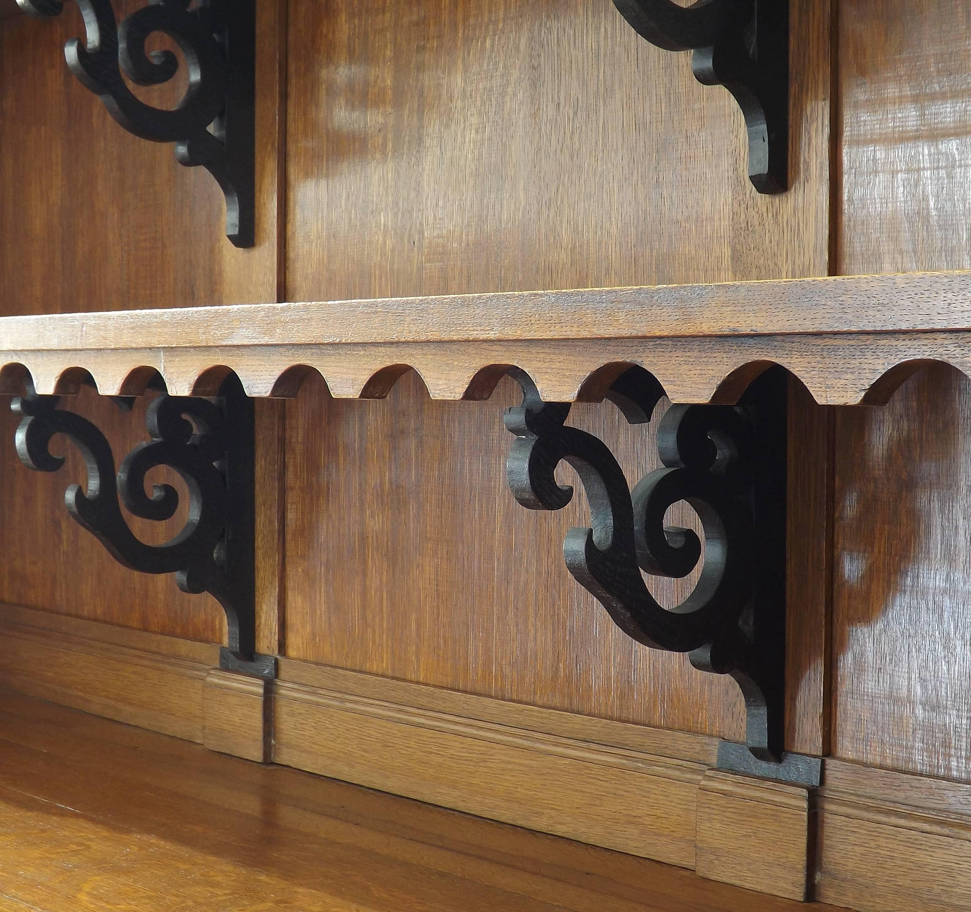 Carved 19th Century Renaissance Style Three-Door Cabinet