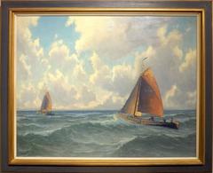 'Under Full Sail' Nautical Scene by Henk Dekker