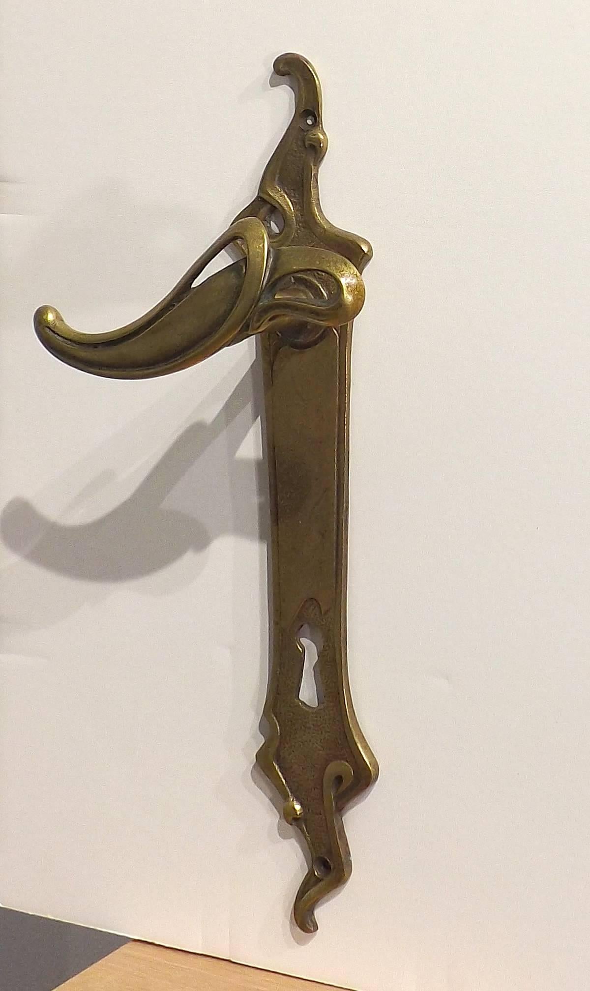 art nouveau door handle