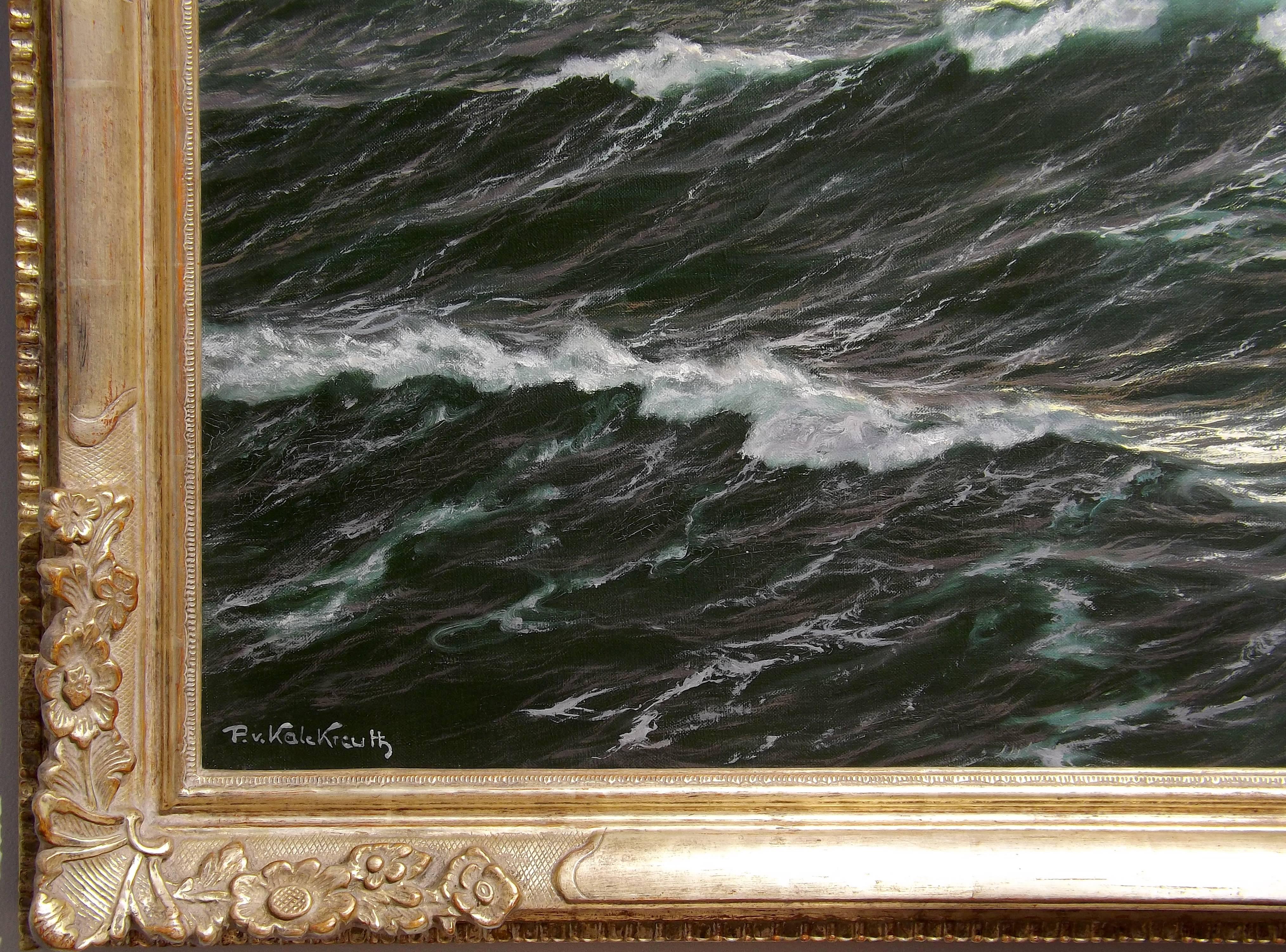 20th Century 'Cresting Wave' Original Oil Painting by Patrick von Kalckreuth