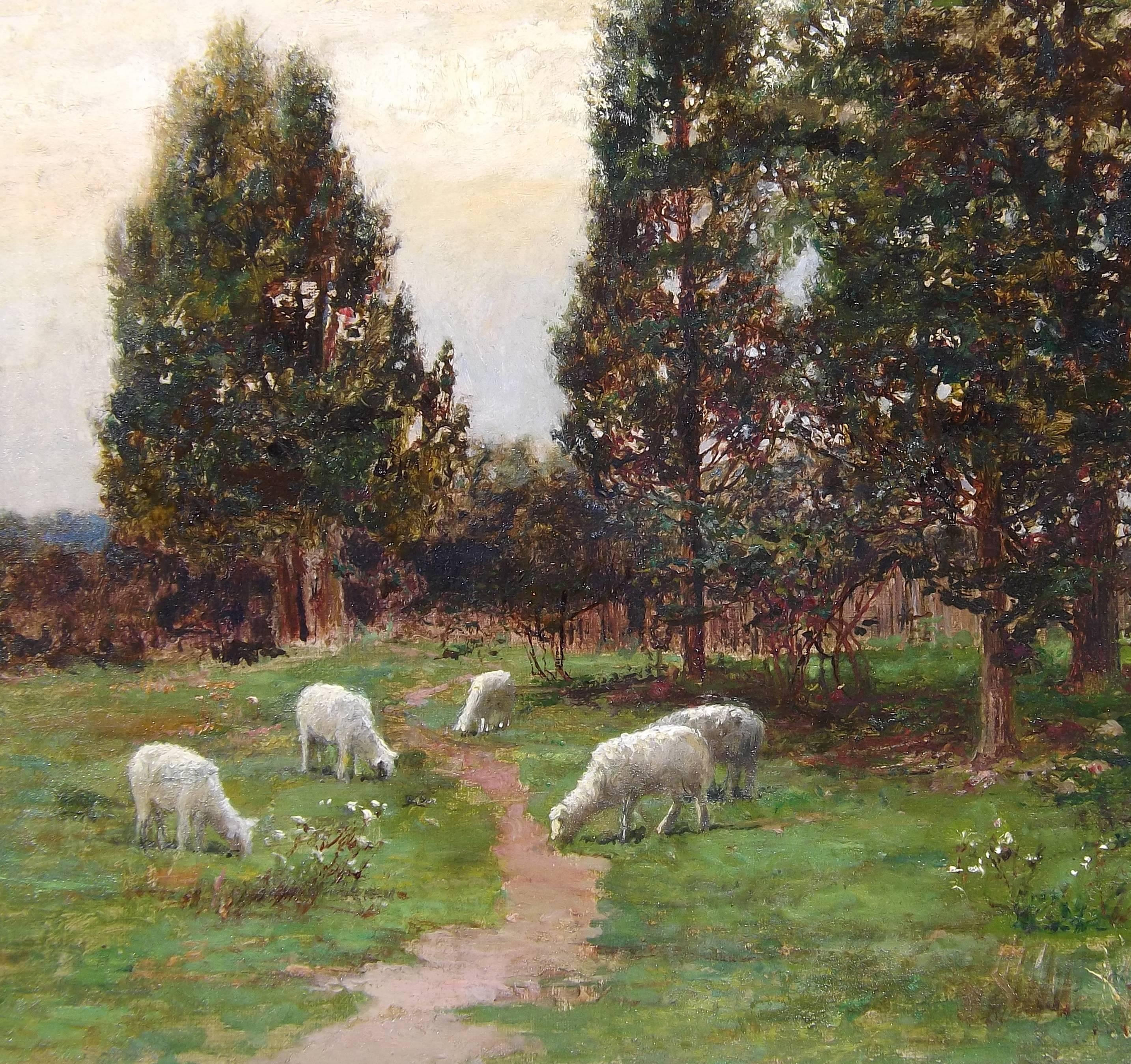 paintings of sheep in pasture