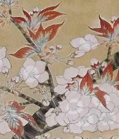 Japanese Woodblock Print of Cherry Blossoms by Kawarazaki Shodo