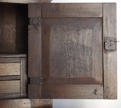 18th Century Northern European Oak Cabinet with Ball Feet