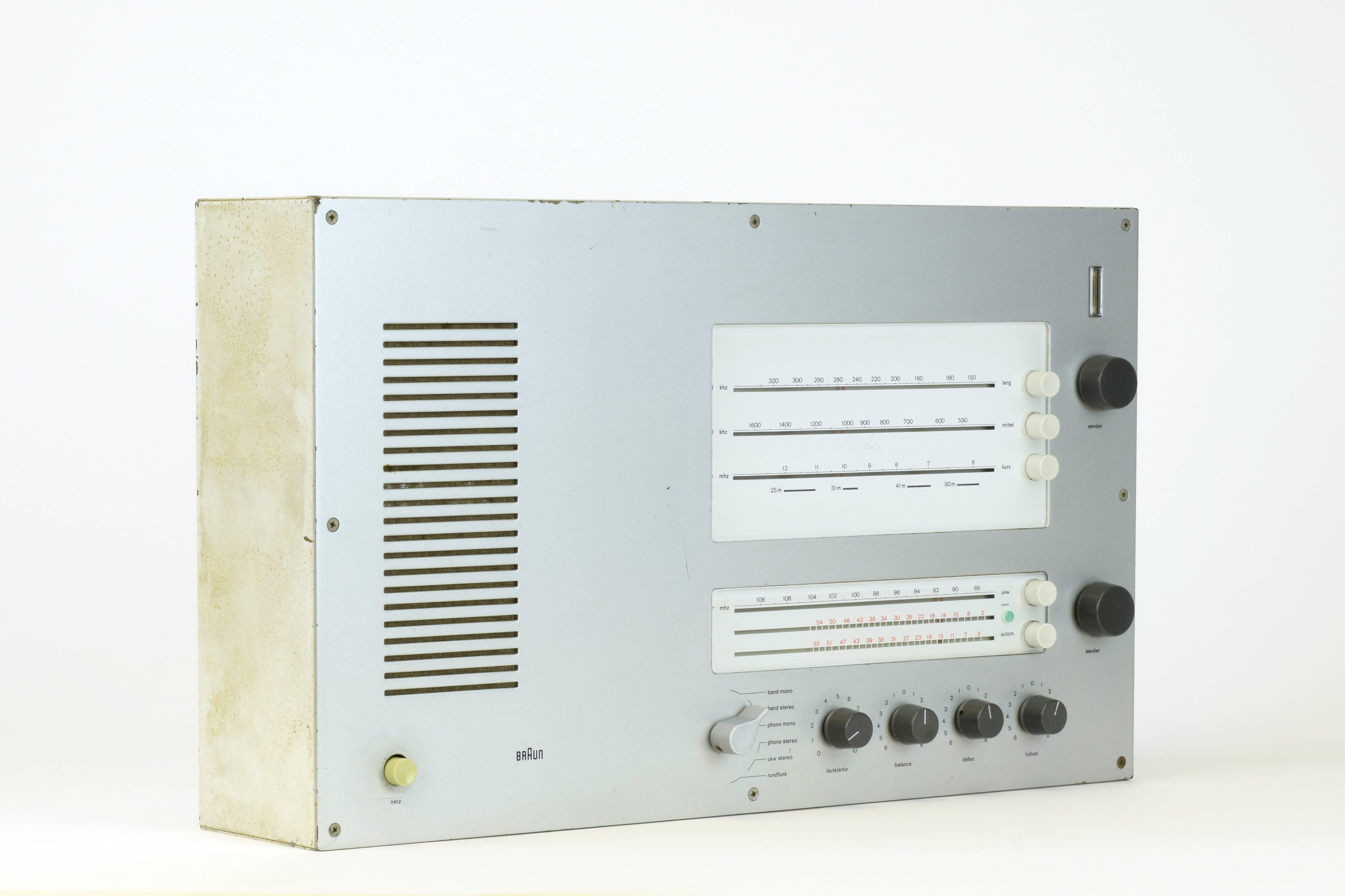 Minimalist Dieter Rams TS-45 Steuergerät Hi-Fi Amplifier/Tuner, for Braun, 1964