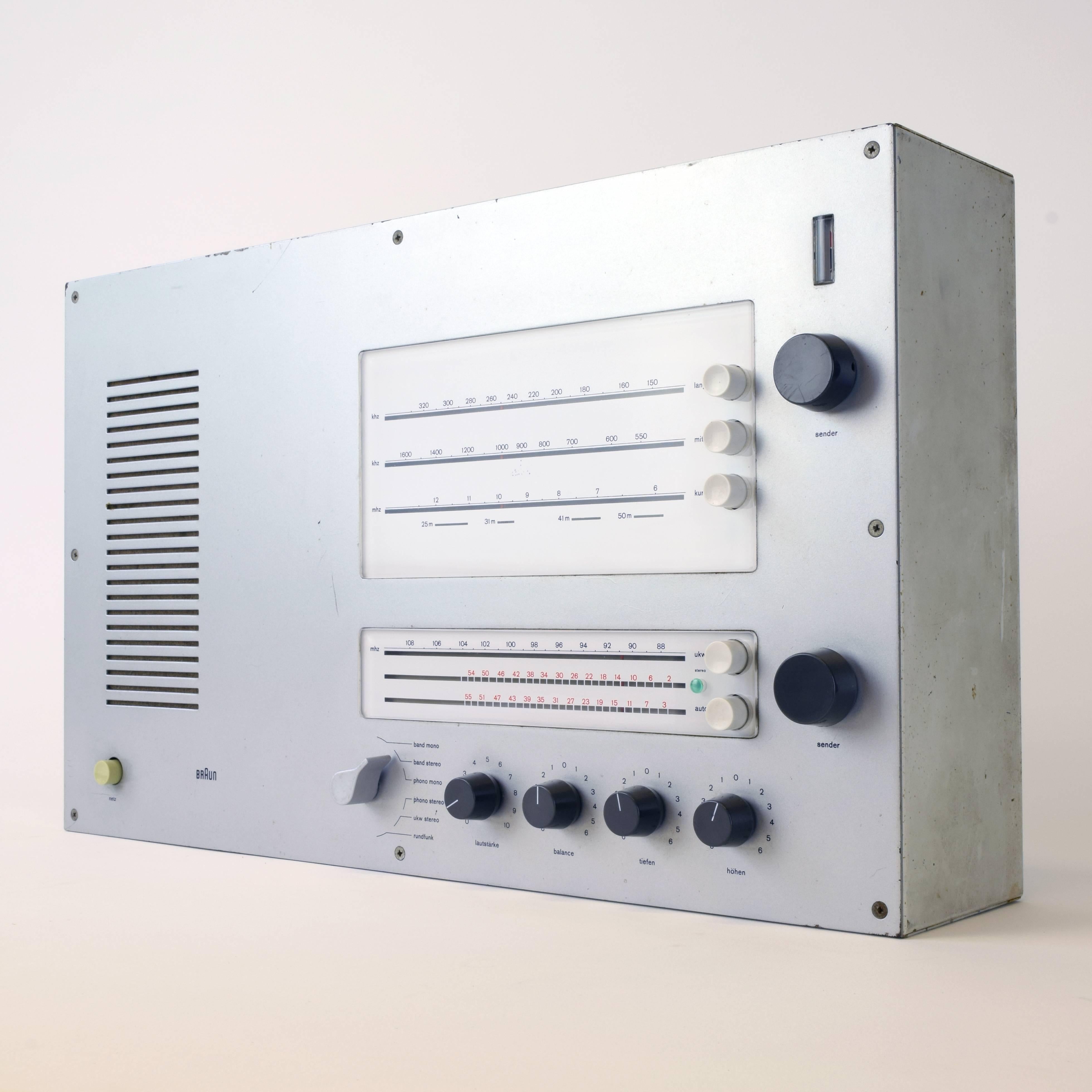 German Dieter Rams TS-45 Steuergerät Hi-Fi Amplifier/Tuner, for Braun, 1964