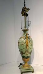 Edwardian Style Hand-Painted Lamp Attributed to Caldwell