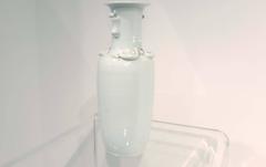 Chinese White Glazed Canton Vase Republic Period