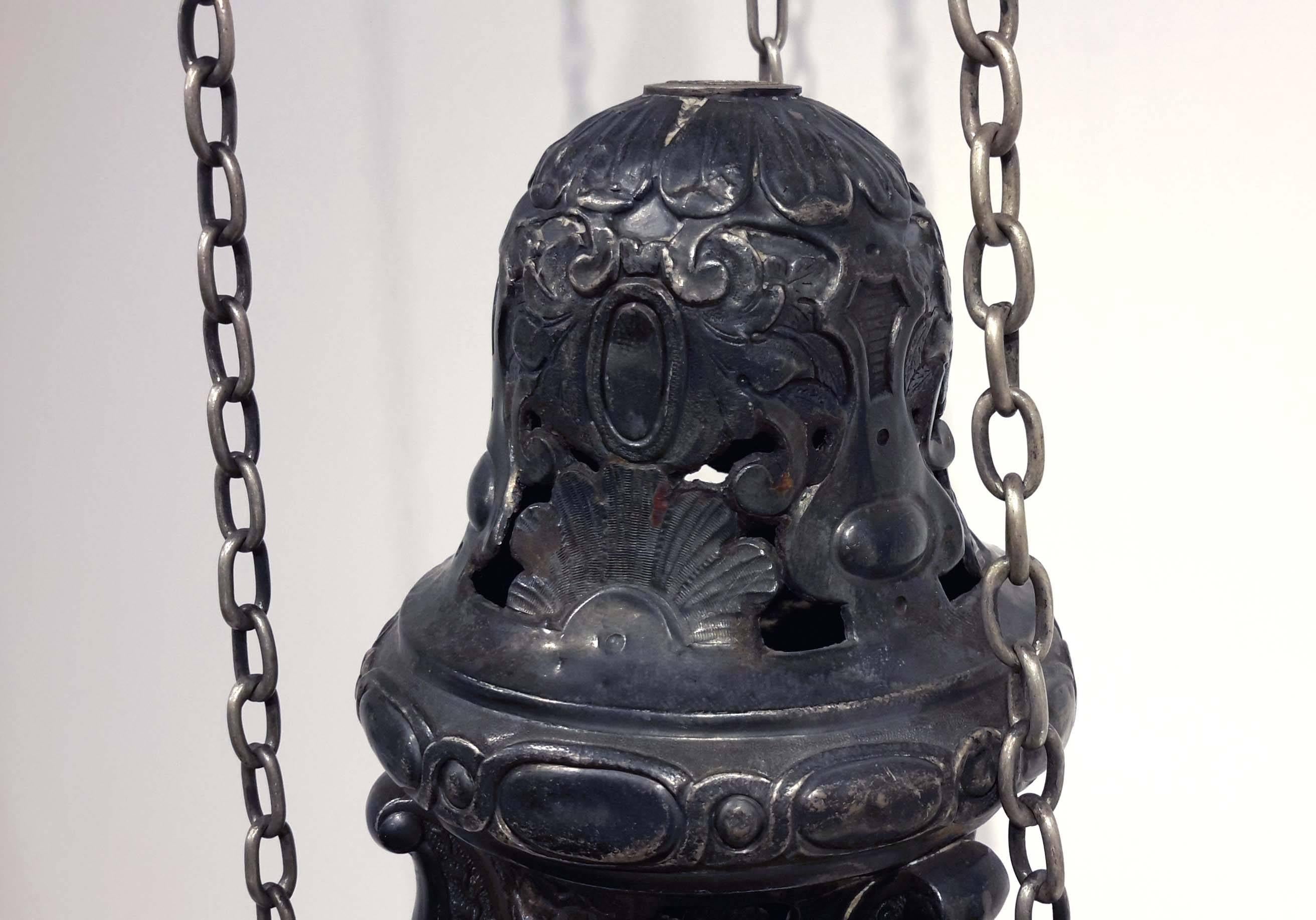 French Silver Sanctuary Incense Burner, circa 1840 In Good Condition In New York, NY