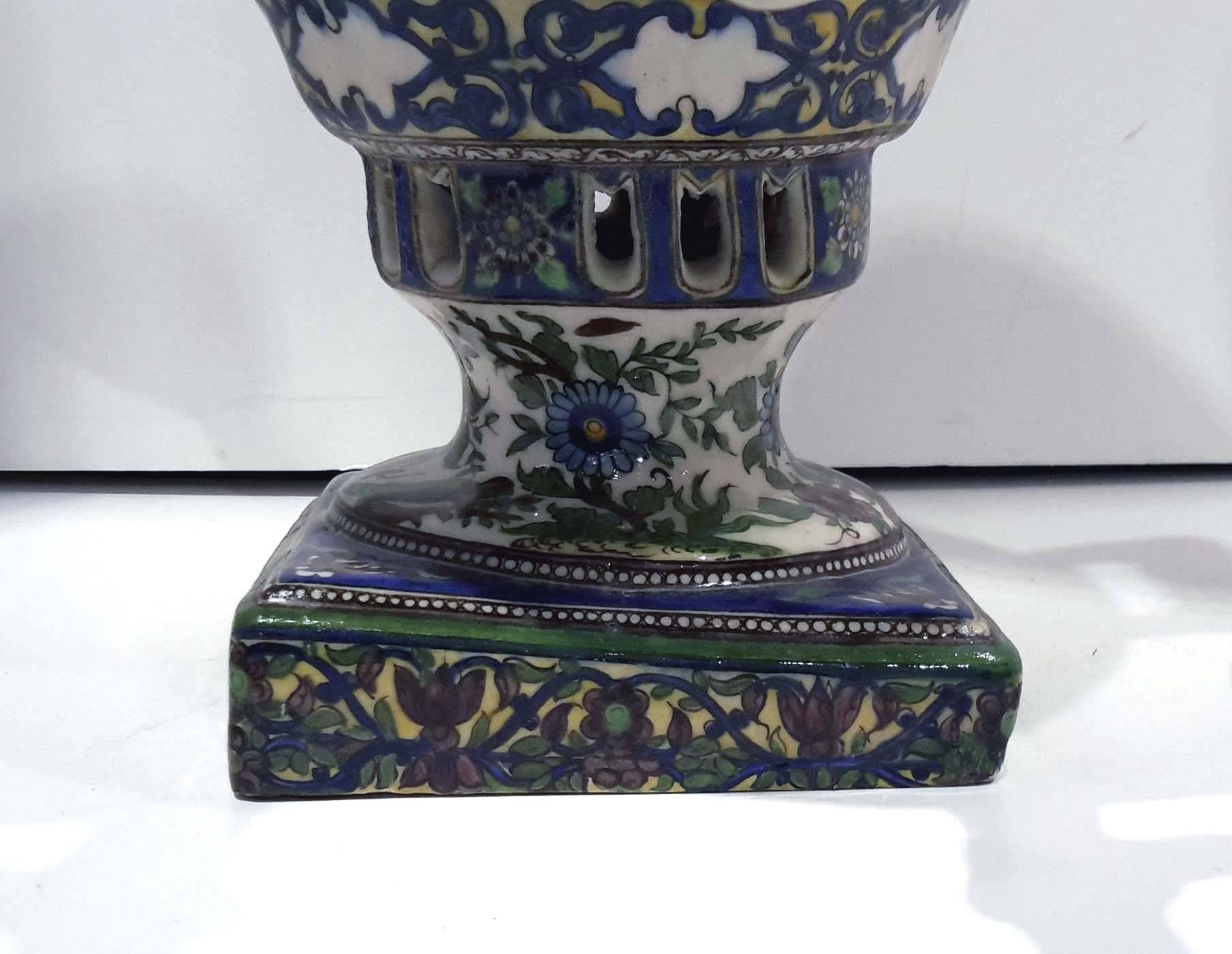 Ceramic Qajar Samovar Made for Nasereddin Shah, circa 19th Century 5