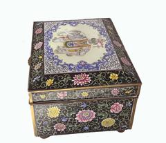Chinese Canton Enamel Large Casket with Elephant Decoration, circa 1930