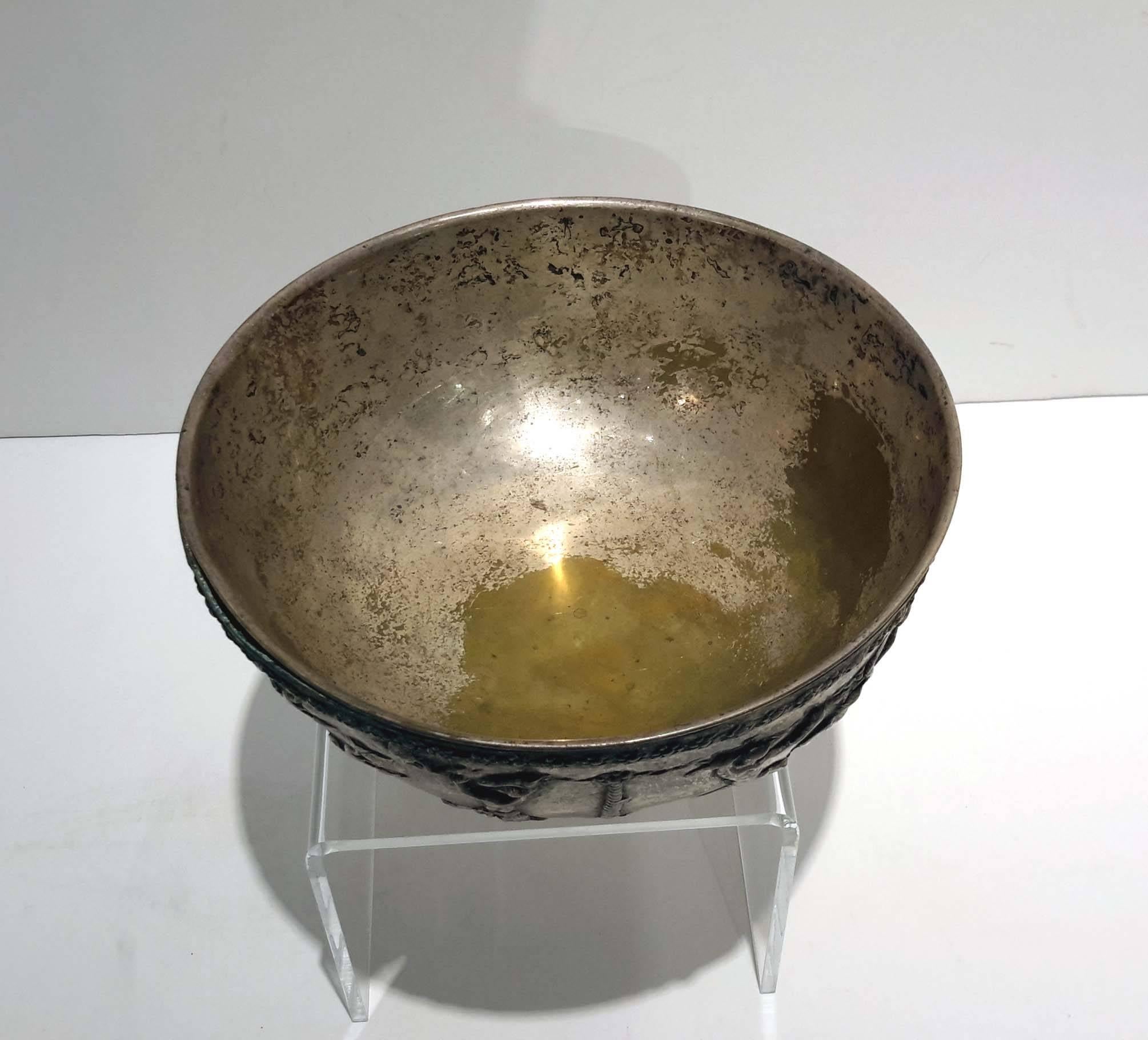 E.F. Caldwell & Co. Inc. classical revival silver plate bowl.