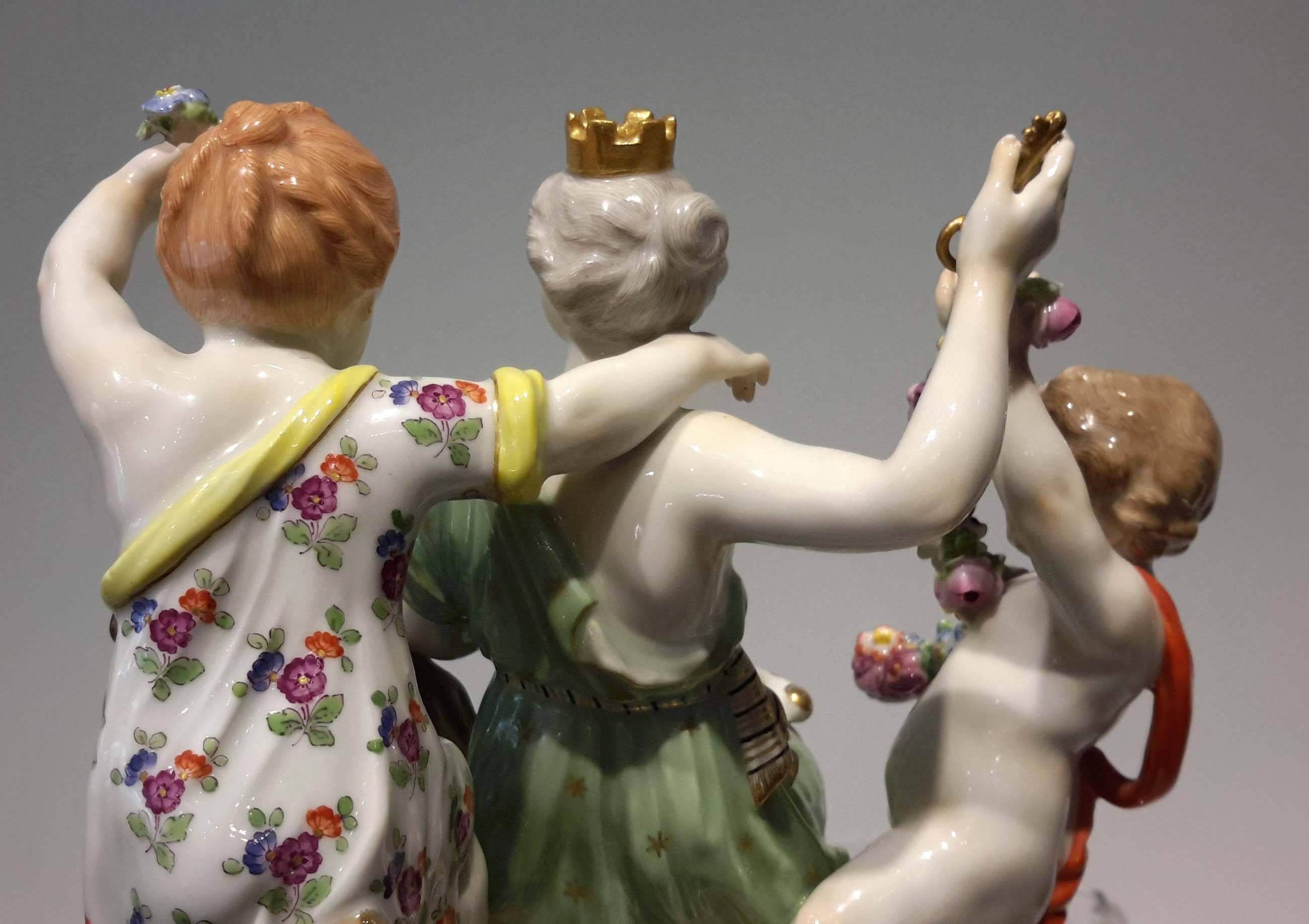 20th Century A Meissen Porcelain Group of Cybele Circa 1910