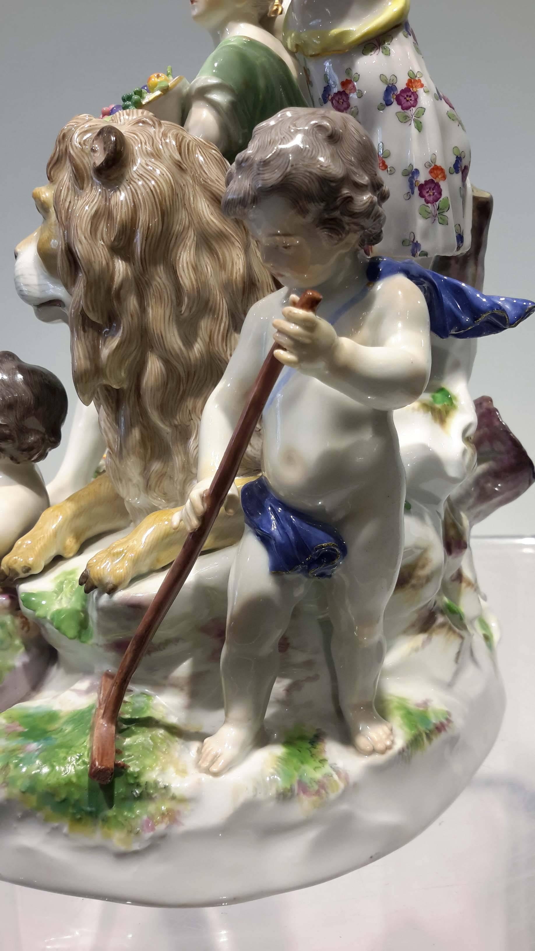 A Meissen Porcelain Group of Cybele Circa 1910 1