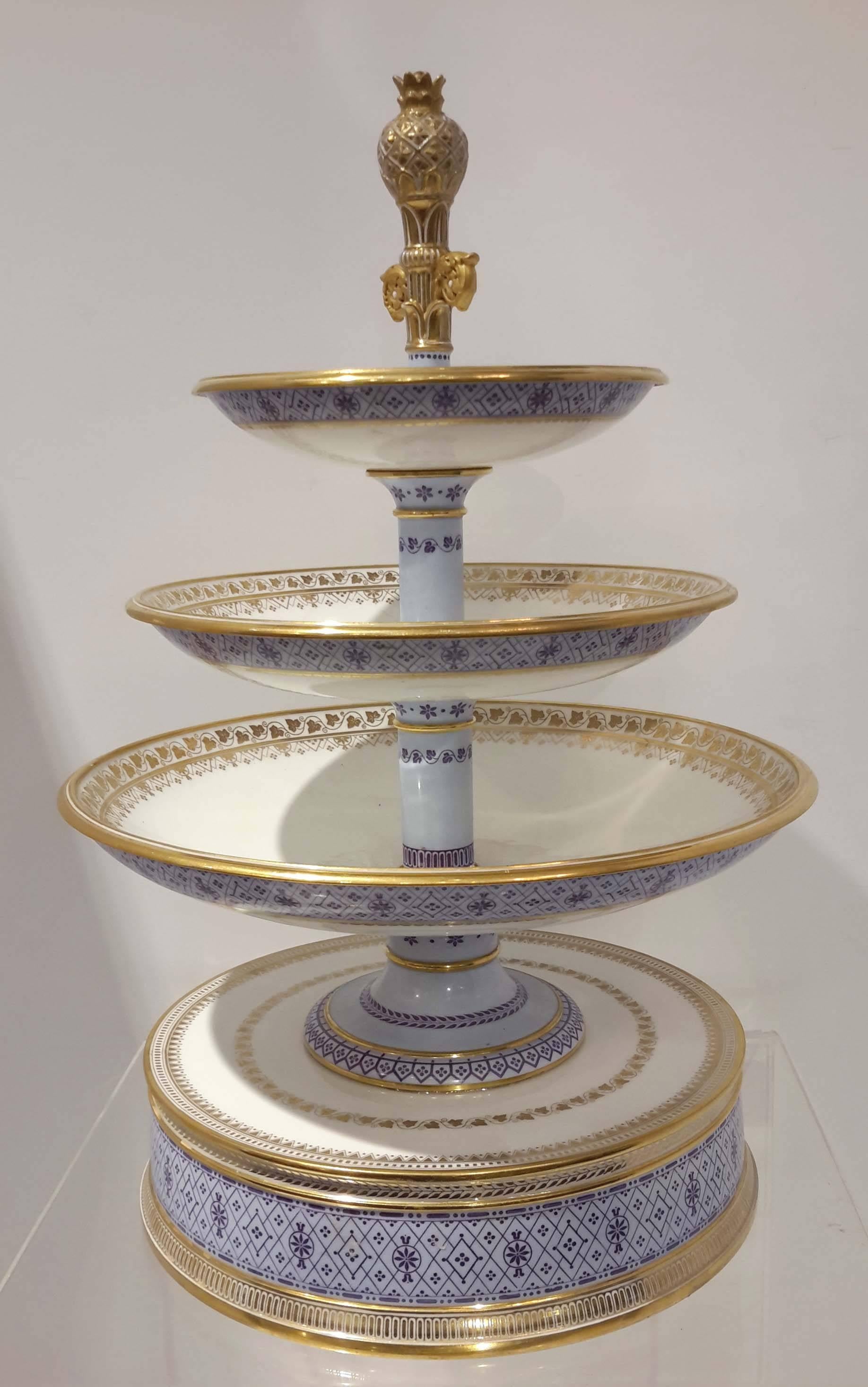 Louis Philippe Manufacture Royale de Porcelaine de Sèvres, Three-Tier Dessert Tazza