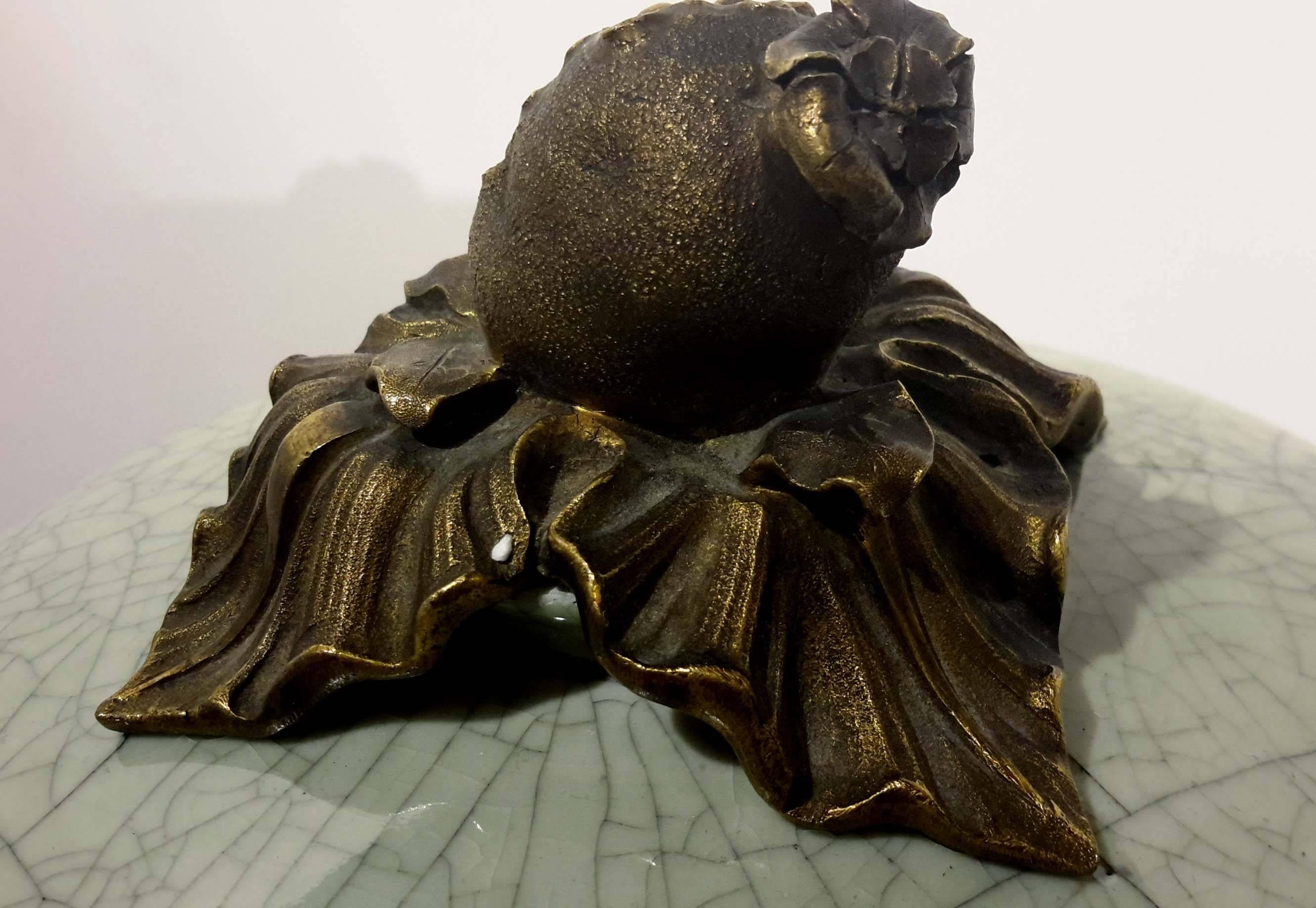 Gilt Bronze-Mounted Celadon Porcelain Covered Bowl, French, circa 1890 3
