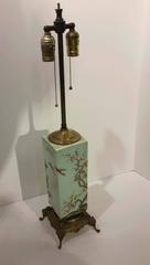French Japonisme Bronze Mounted Porcelain Lamp, 19th Century