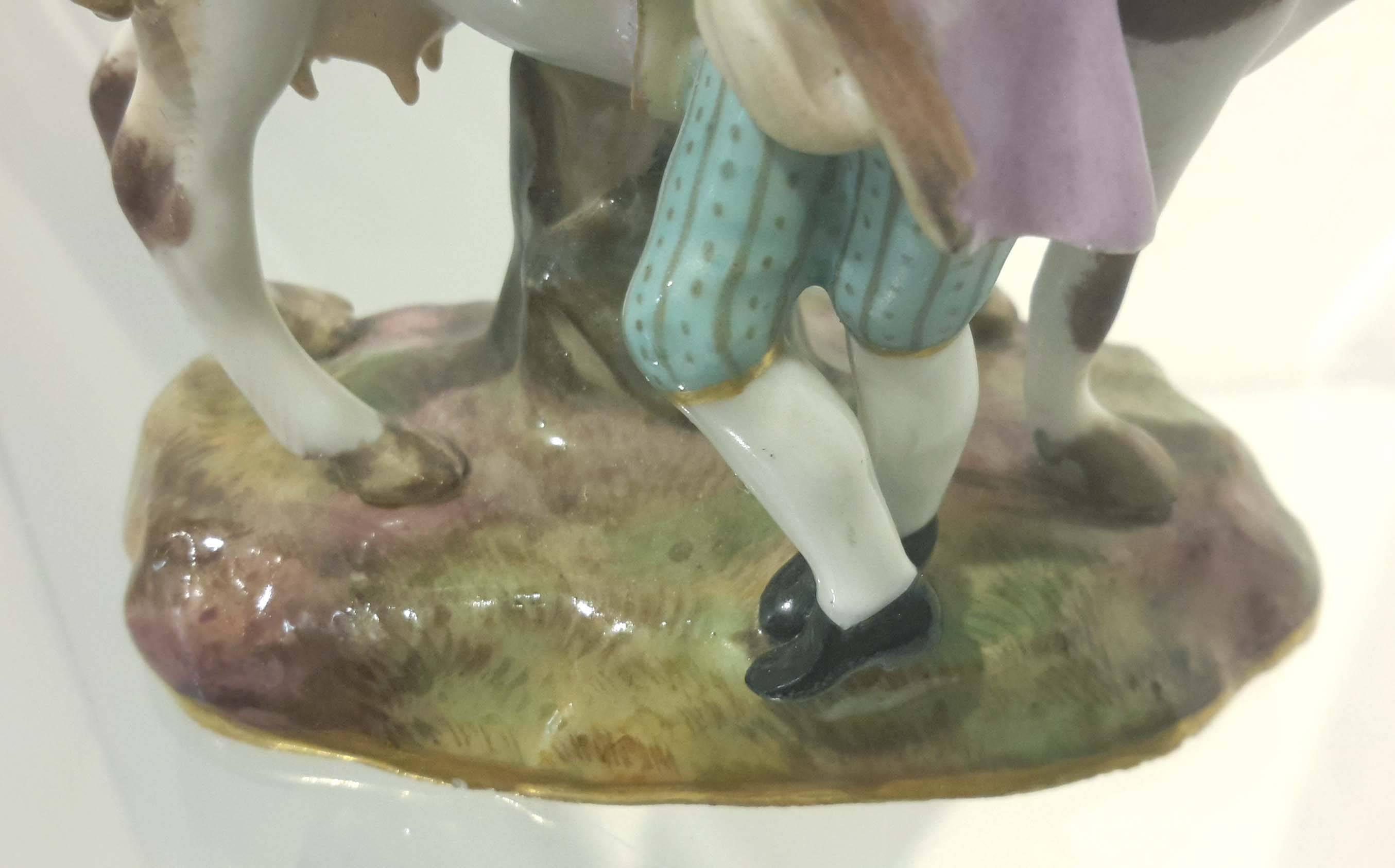 Meissen Porcelain Figure with Cow, Germany, circa 1890 2