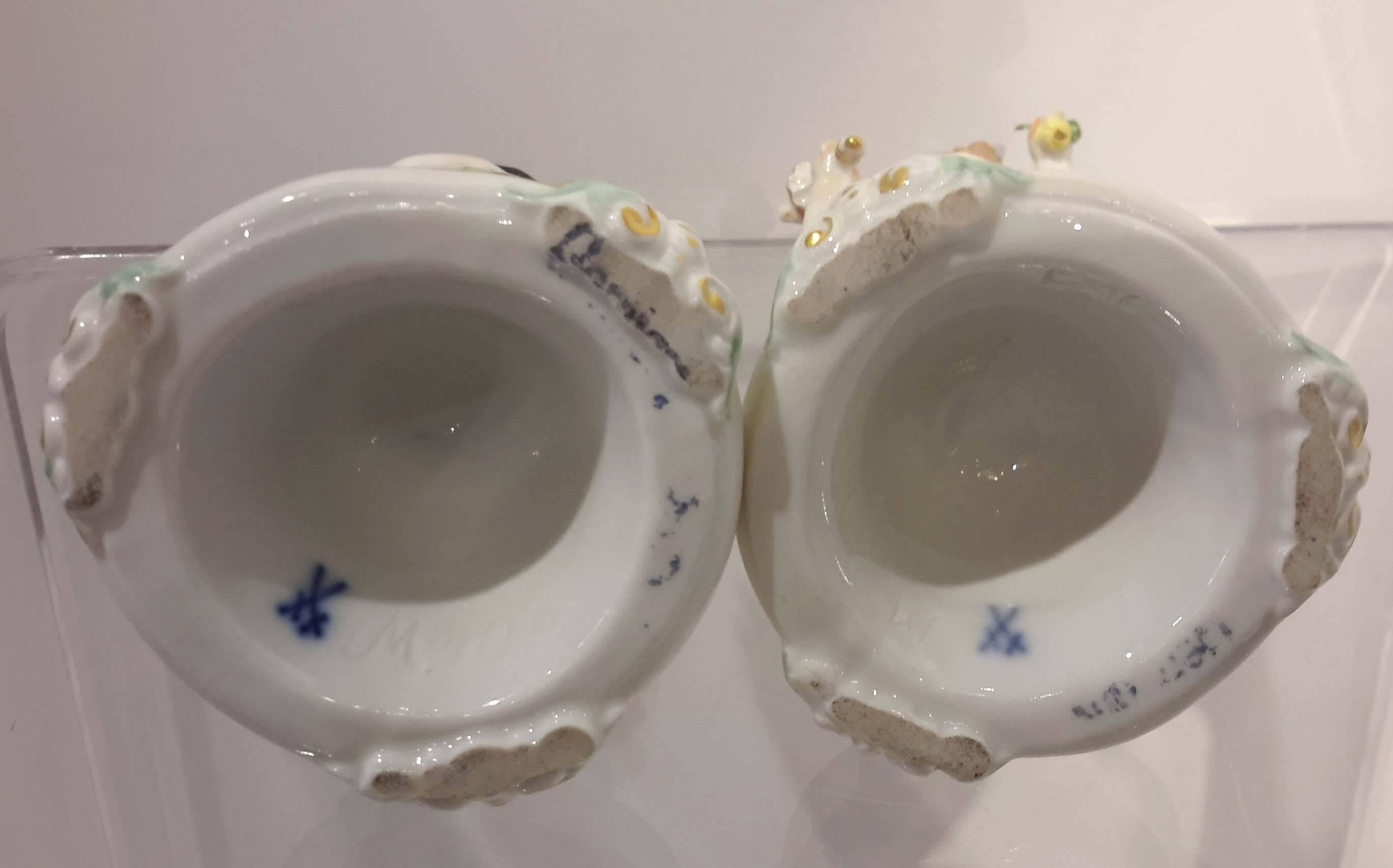 Pair of First Quality Meissen Figures of Night and Day, 19th Century 3