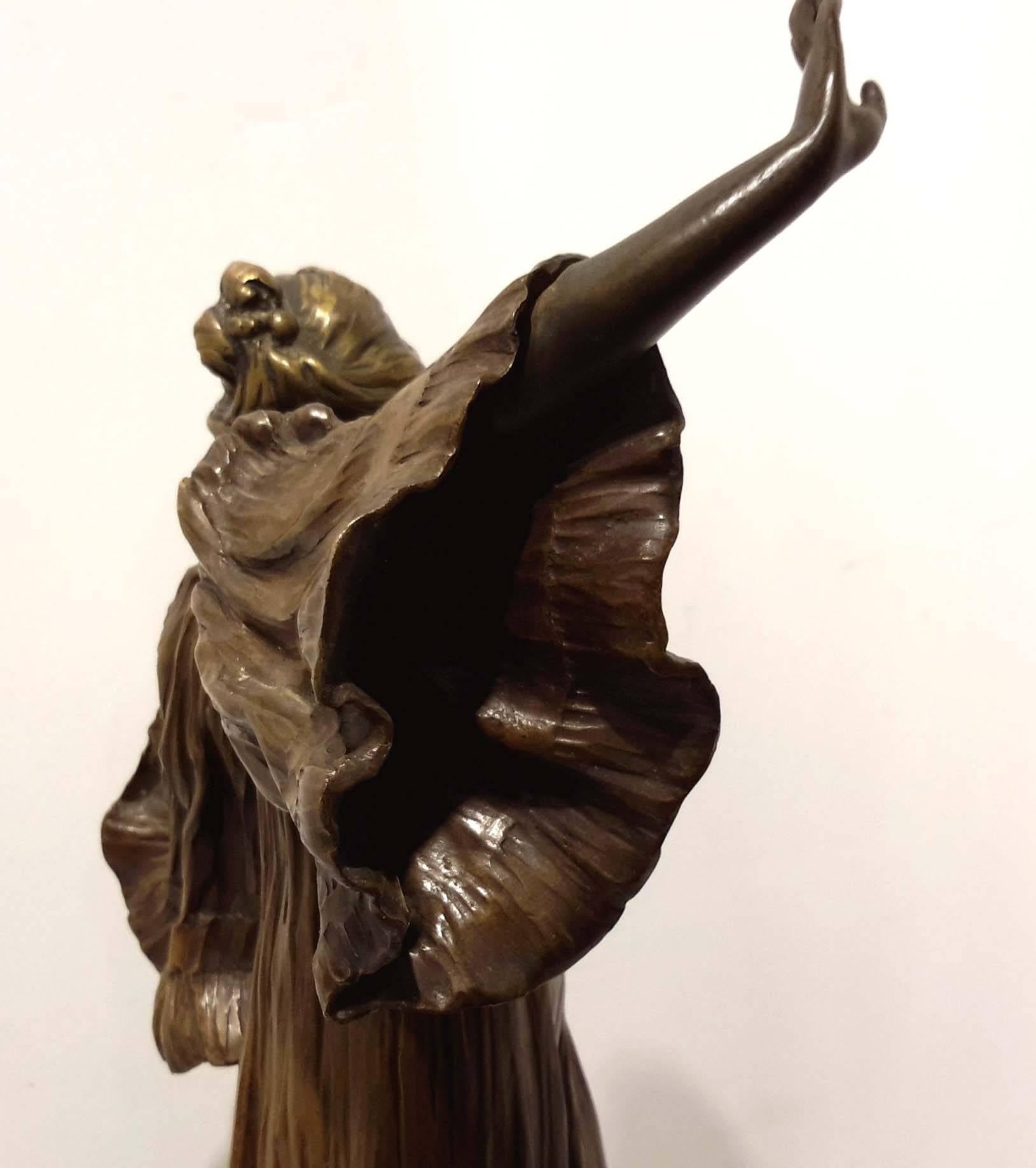Agathon Léonard 'Danseuse Au Cothurne' Sculpture, circa 1900 In Good Condition In New York, NY