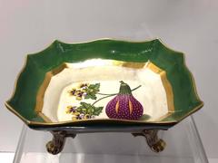 English Porcelain Botanical Serving Dish, Possibly Pinxton Factory, circa 1800