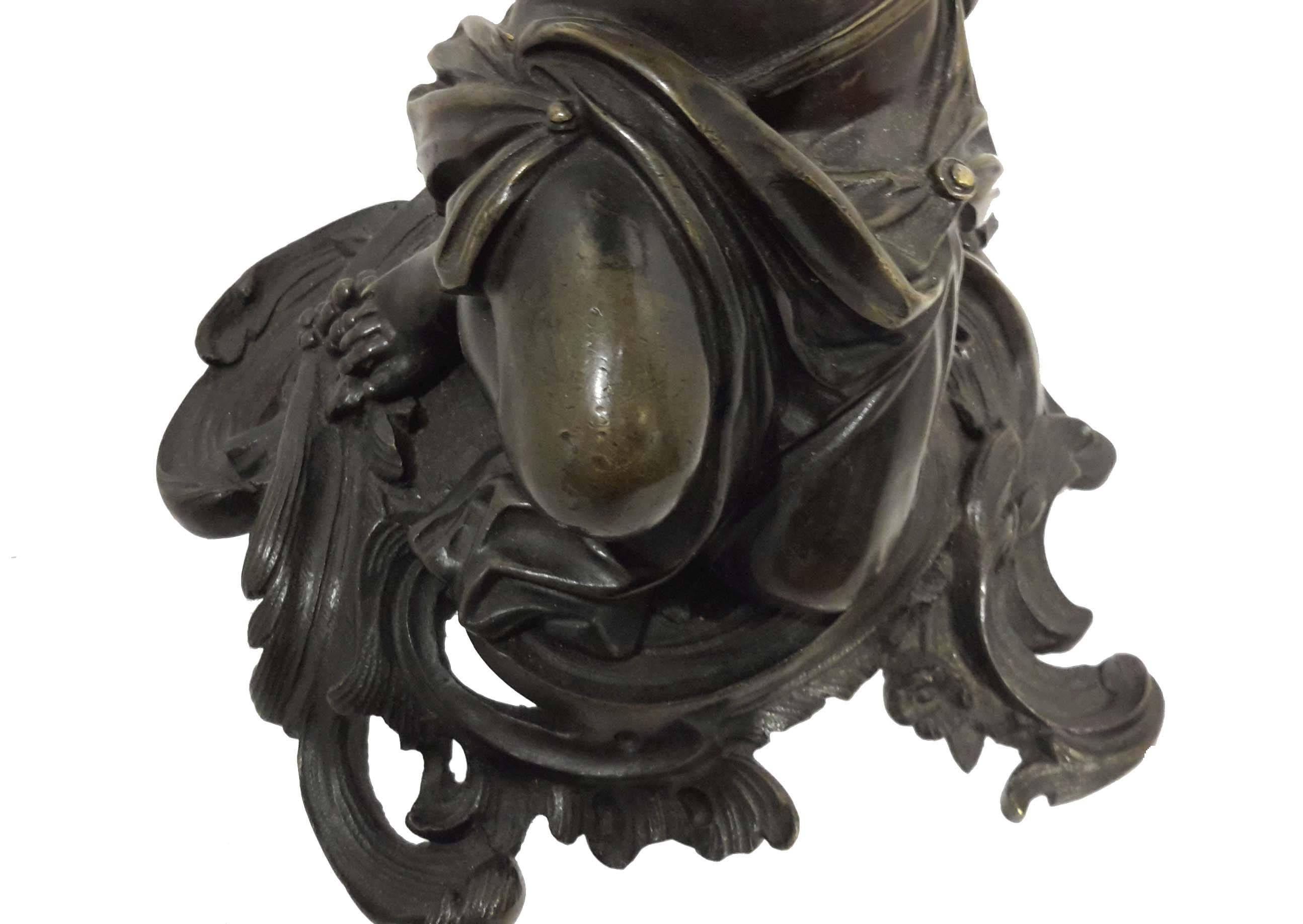 Mid-19th Century Attributed to Claude Michel Clodion, Bronze Figure of Bacchante, 19th Century