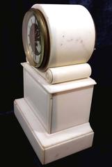 Federal Style Carrera Marble Mantel Clock, 19th Century