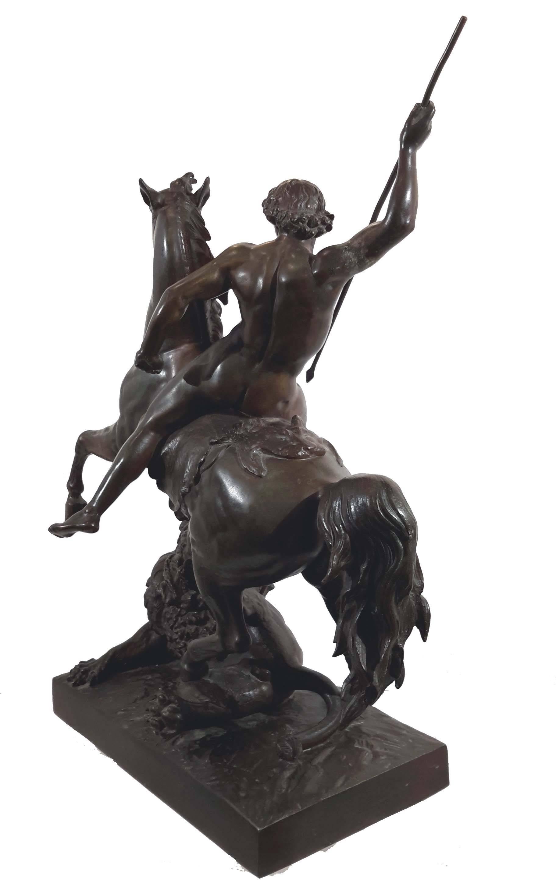 19th Century Patinated Metal Sculpture, French, circa 1890 In Good Condition In New York, NY