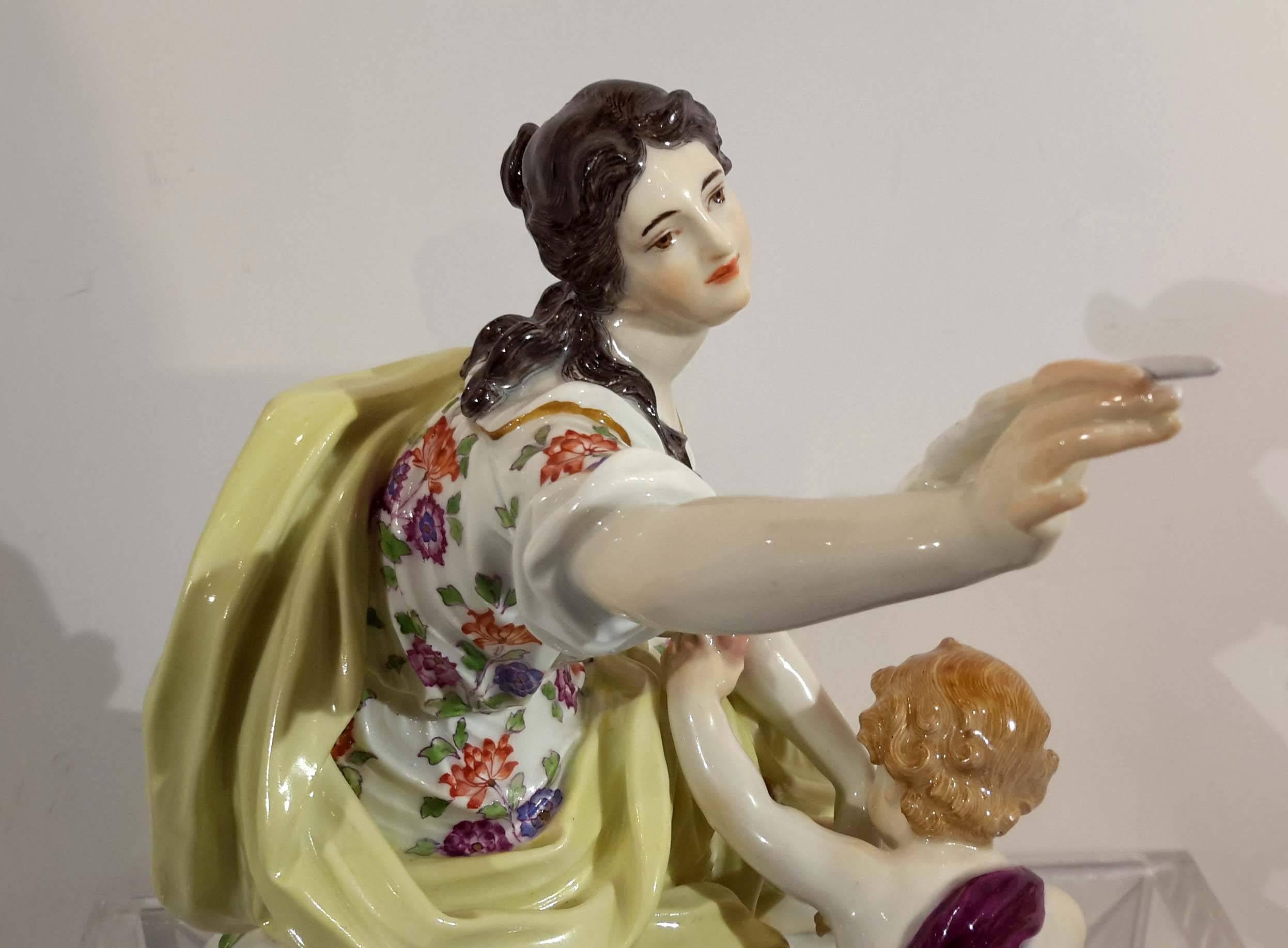 19th Century Meissen Porcelain Group In Good Condition In New York, NY