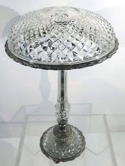 Cut Crystal and Silvered Bronze Boudoir Lamp, circa 1900