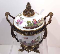 Ormolu-Mounted Continental Porcelain Centrepiece Dresden, 19th Century