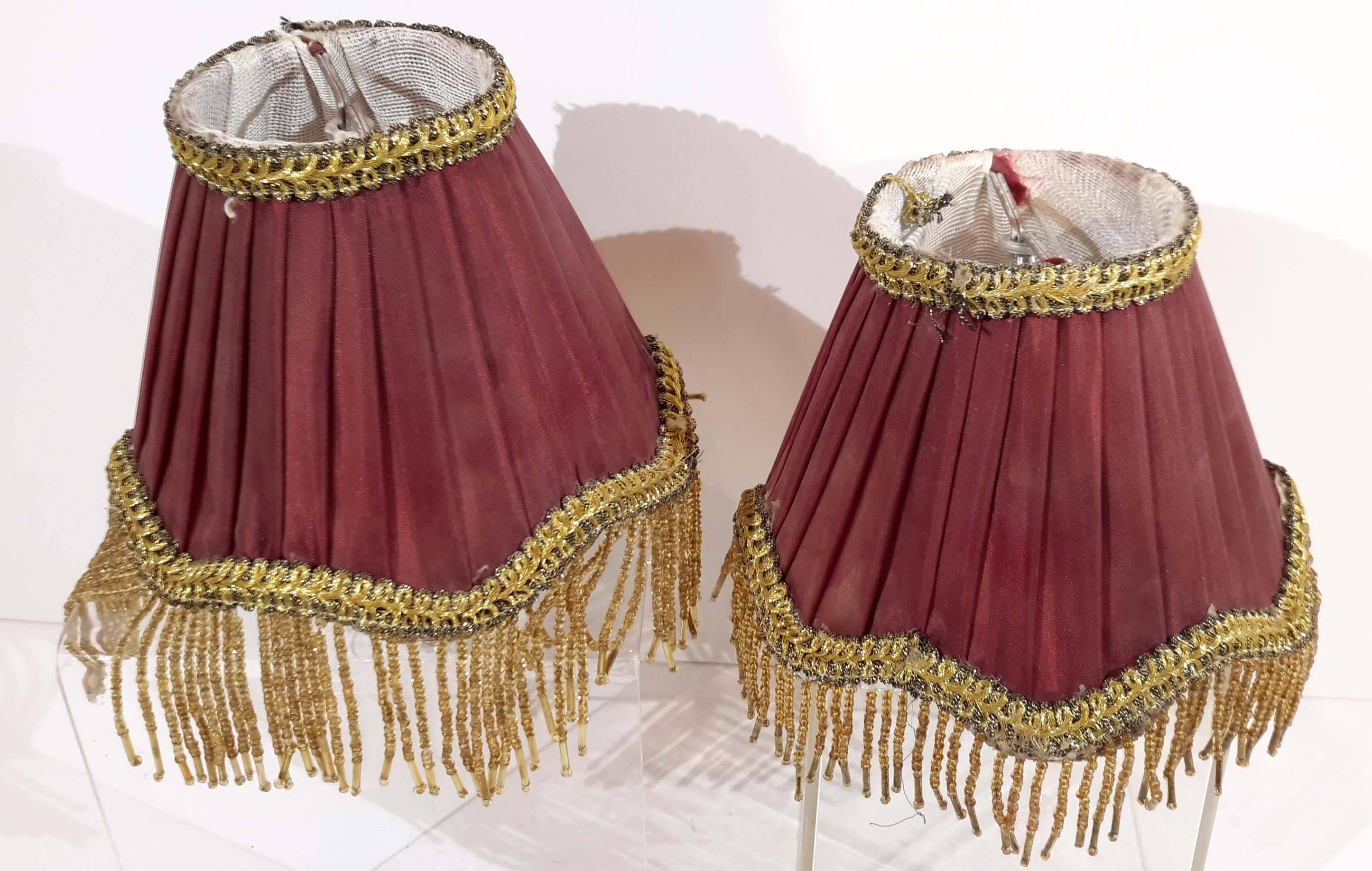 20th Century Group of 12 Victorian Style Silk Lamp Shades