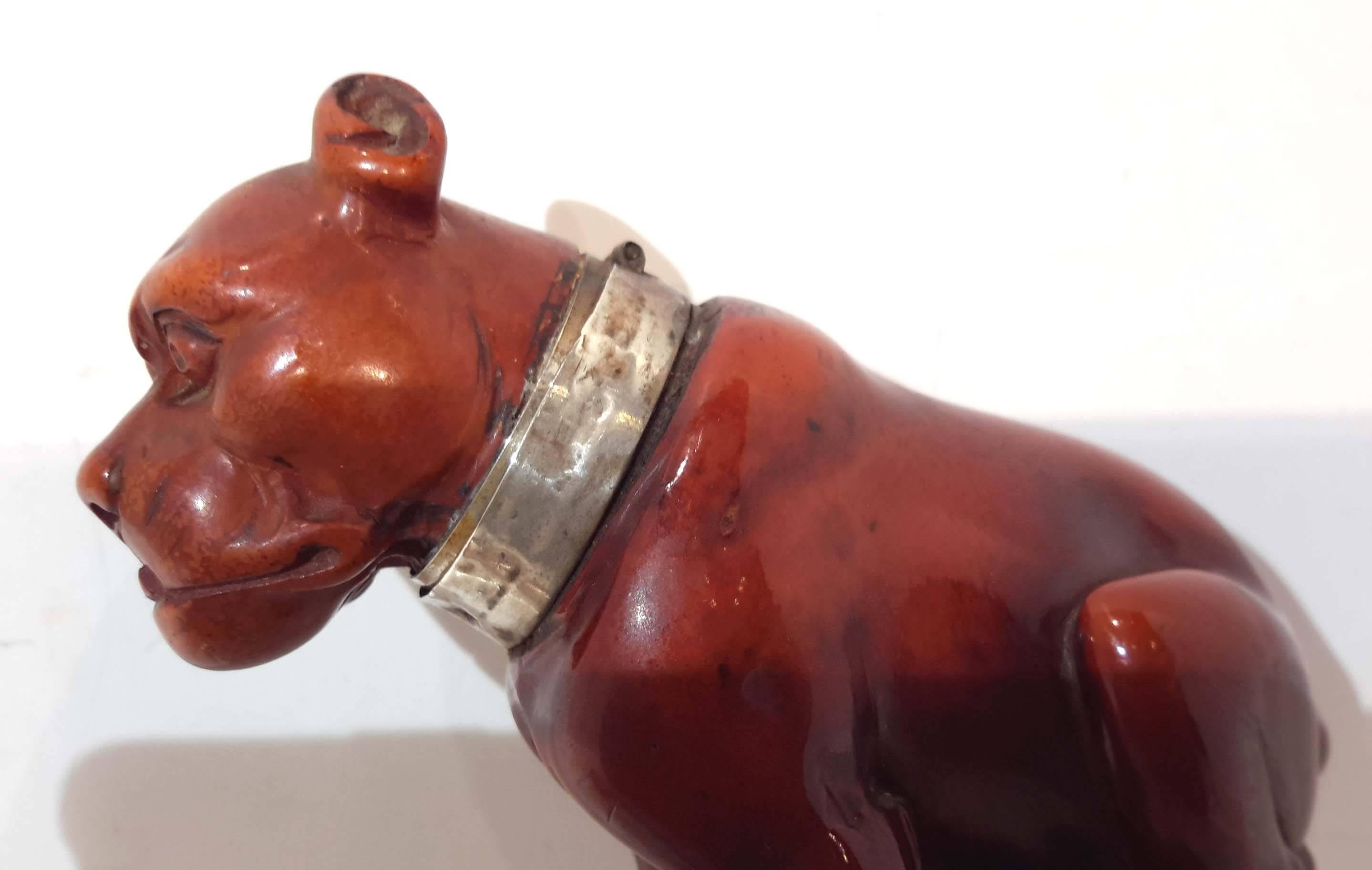 Rare Meerschaum Bulldog Pipe, circa 1900 In Good Condition In New York, NY