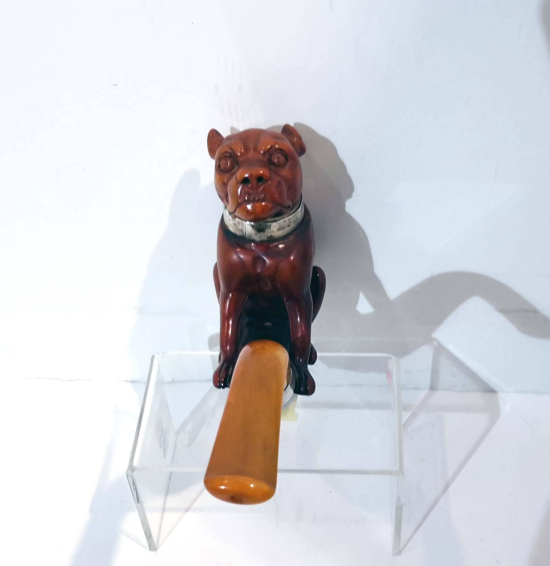 American Rare Meerschaum Bulldog Pipe, circa 1900