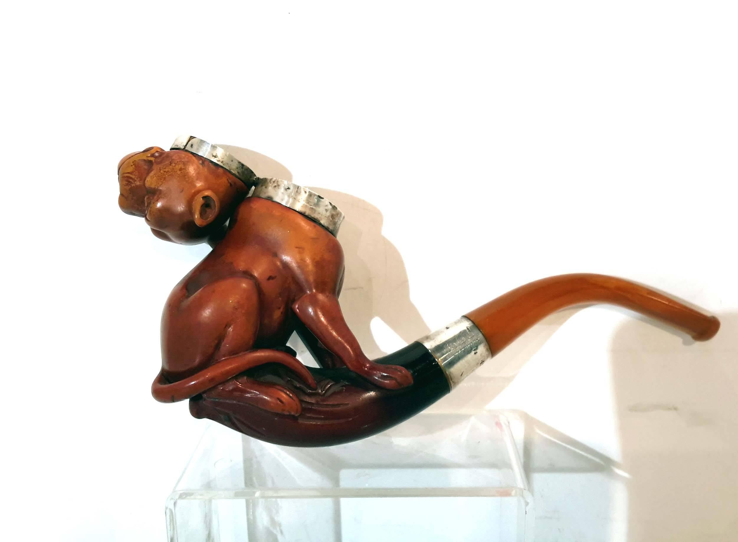 Victorian Rare Meerschaum Bulldog Pipe, circa 1900