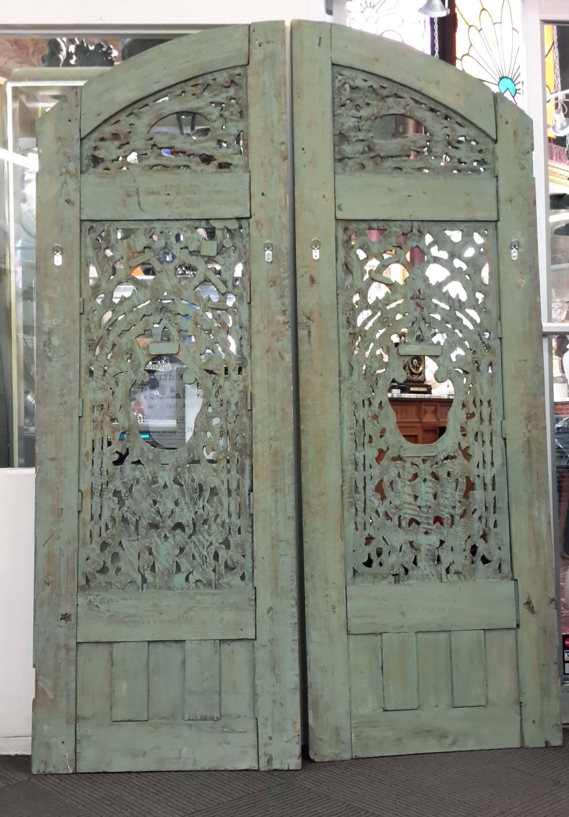 Pair of Carved Turkish Doors, 18th Century In Good Condition For Sale In New York, NY