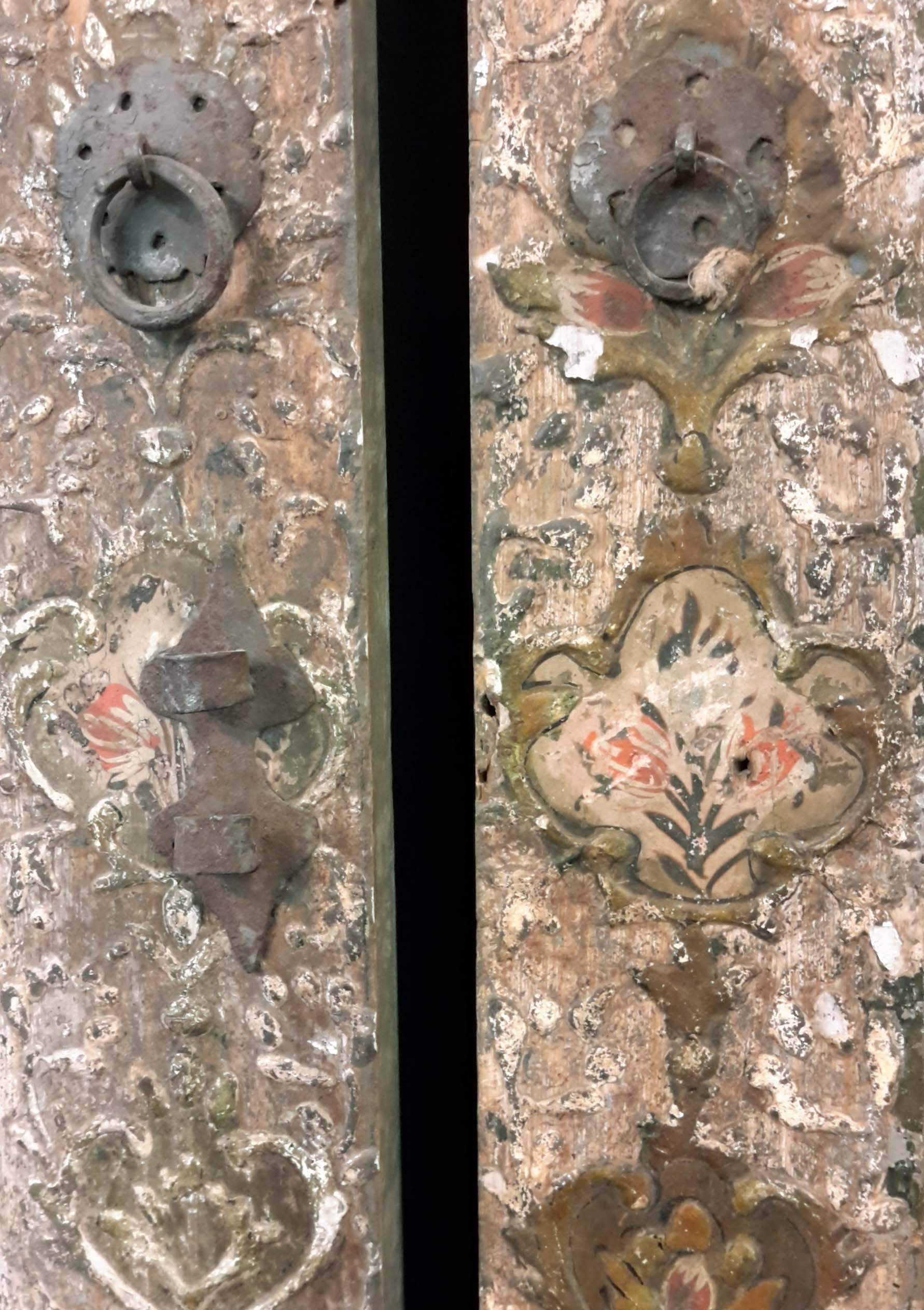 Pair of Carved Turkish Doors, 18th Century For Sale 2