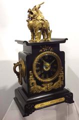 Tiffany New York and Edouard Lievre Japonisme Clock, 19th Century