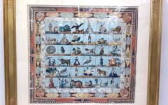 Early 1800s Italian Watercolor Game Board