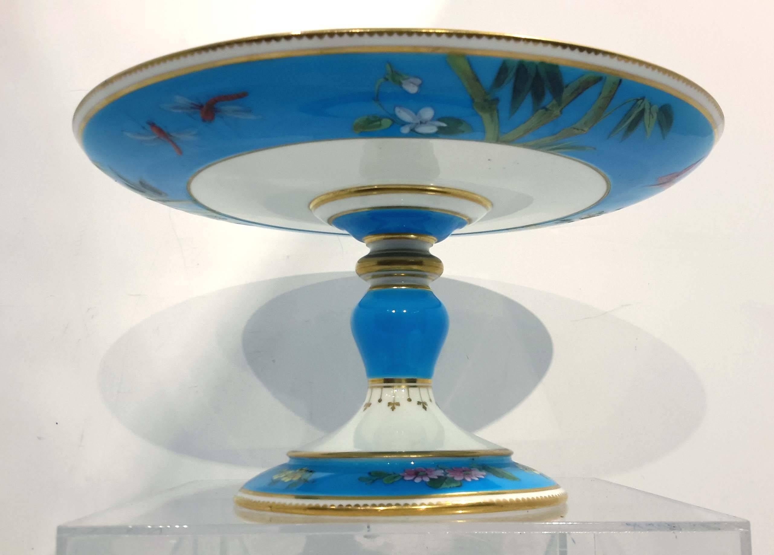 Beautifully hand-painted in Japonisme design. With crane, butterfly and dragonflies.
Christopher Dresser’s bold rethinking of design for household items and decoration made him one of the most radical British designers of the 19th century. Like