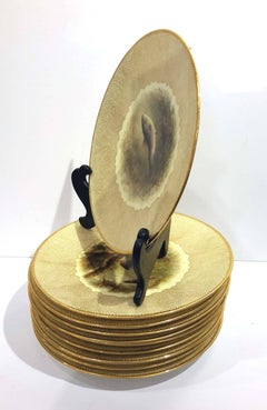 Set of Ten Cauldon Porcelain Fish Plates, 19th Century