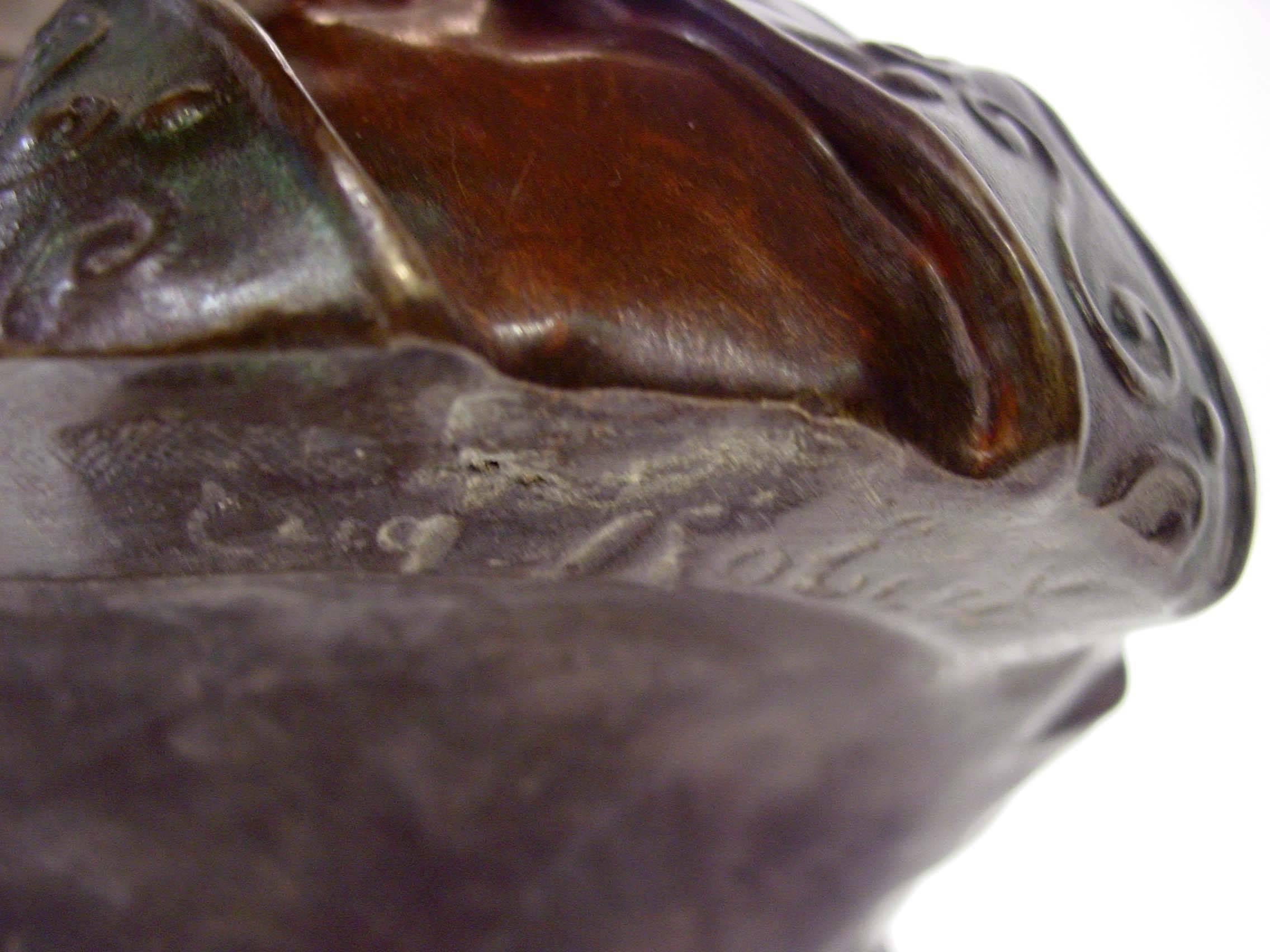 After Eugene Robert French Polychromed Bronze Bust 4