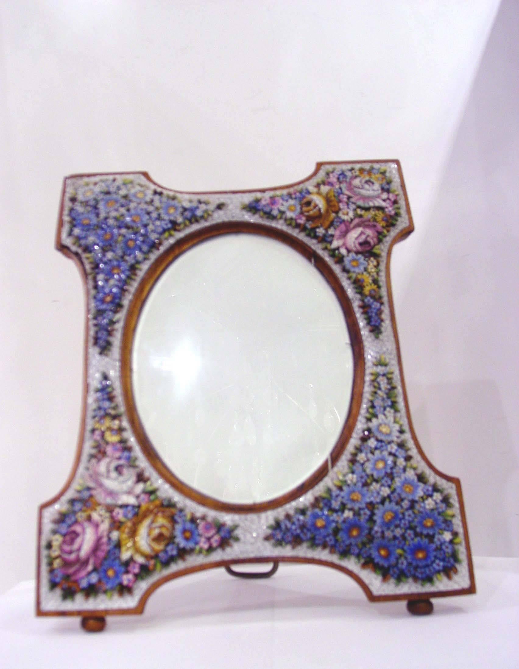 Glass Superb Micro Mosaic Frame, Venice, Italy, circa 1900