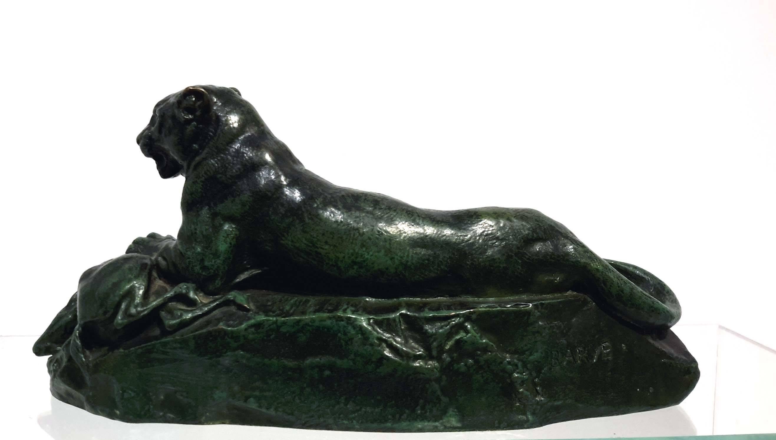 Barye Antoine-Louis, Bronze Panther and Antelope, 19th Century 2