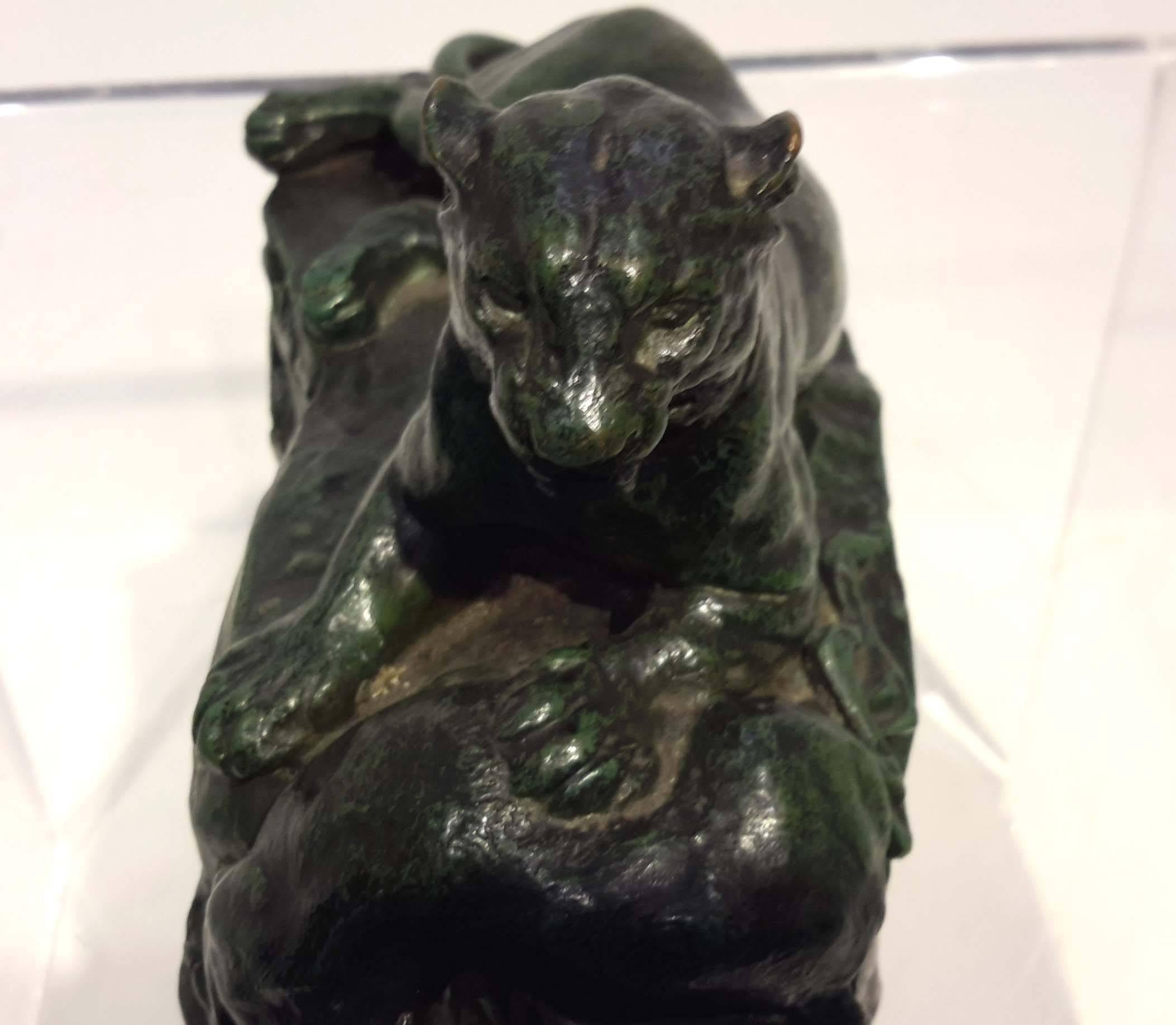 Barye Antoine-Louis, Bronze Panther and Antelope, 19th Century In Good Condition In New York, NY