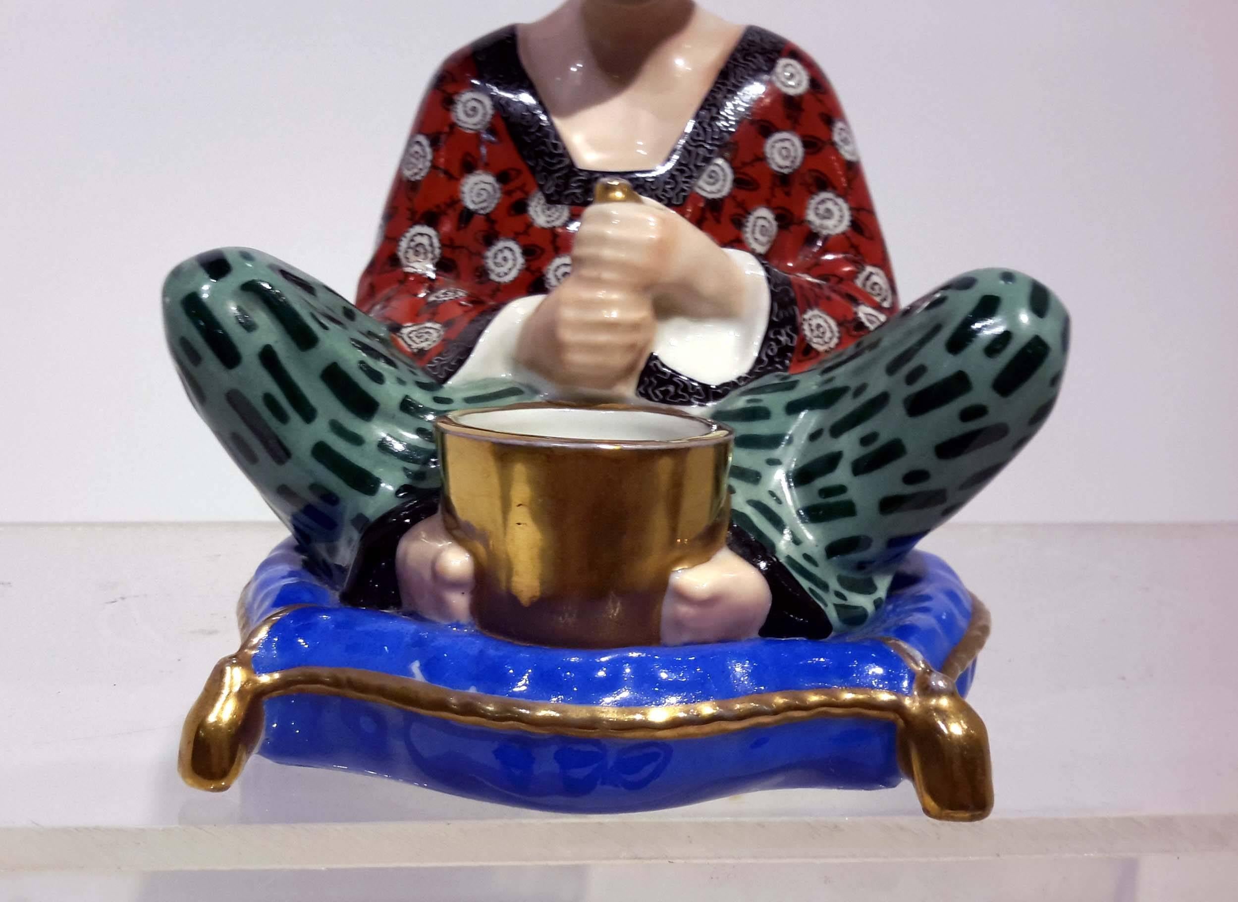 Enameled Rare Limoges France Orientalist Art Deco Perfume Lamp, 1920s